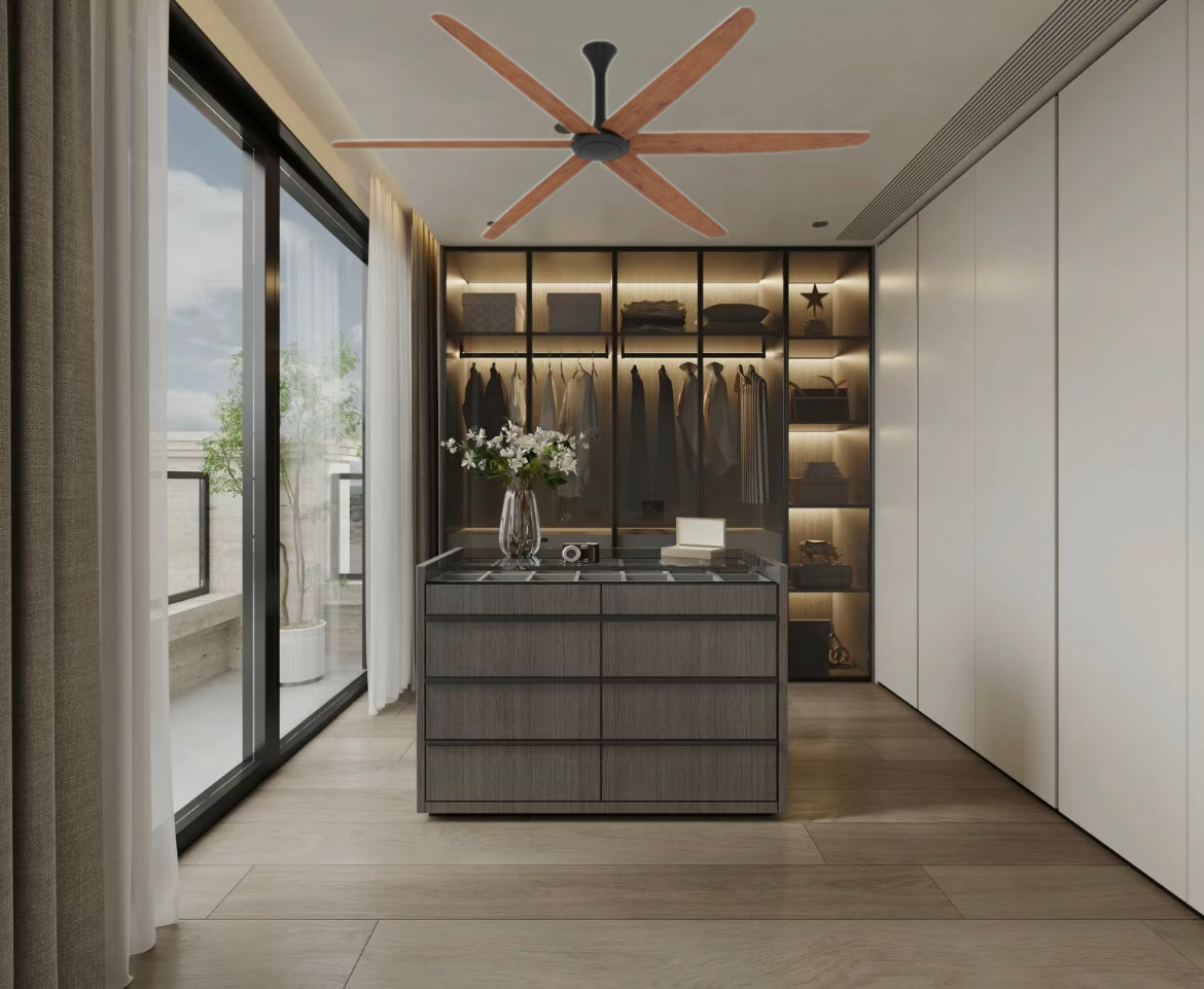 ventiladores de techo con control de pared y luces