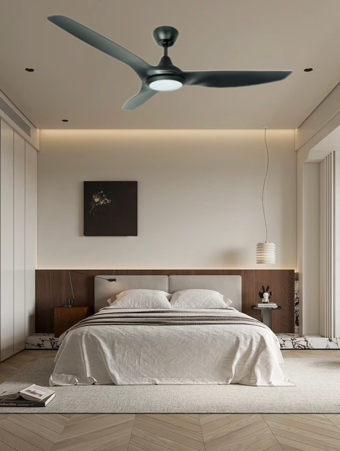 Fantásticos ventiladores de techo con luces y control remoto.