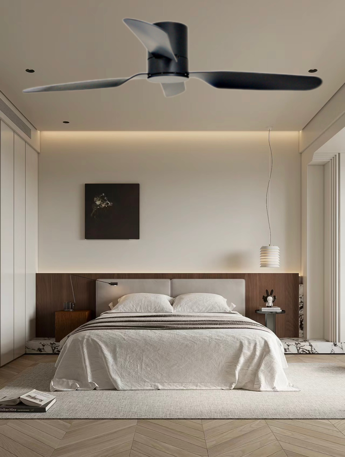 Fantásticos ventiladores de techo con luces y control remoto.