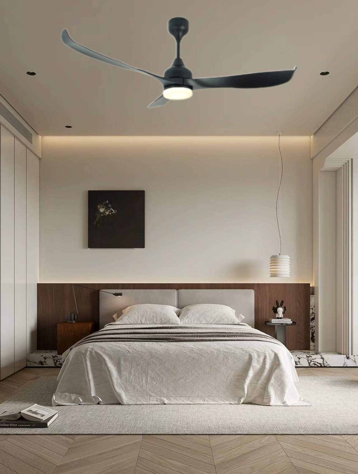 ventiladores de techo con luces y control remoto.