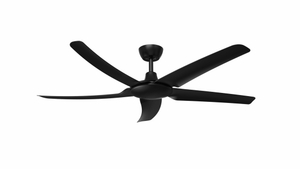 DRN42-5Y047 3ABSREMOTE CONTOL DC Ventilador de techo con luz negra negra Matt Black